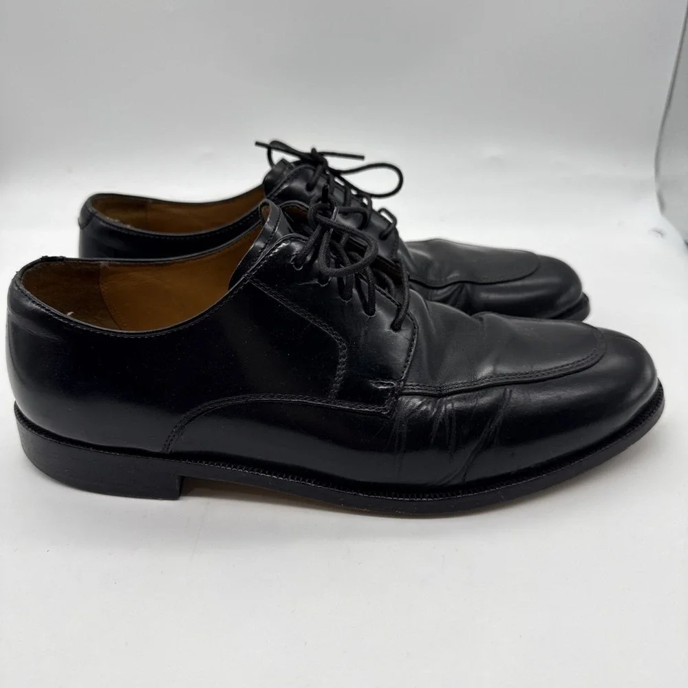 Cole Haan Calhoun Split Toe Black Leather‎ Dress Shoe C07603 Mens Sz 9.5M